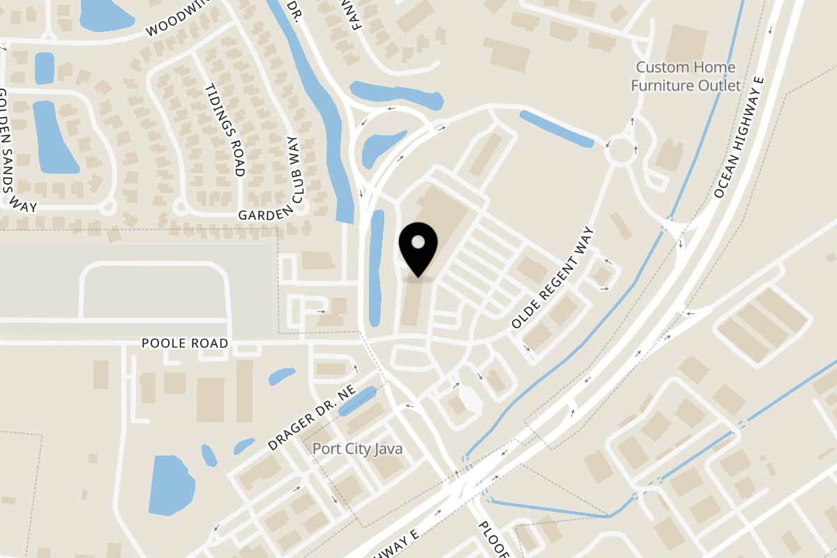 Map showing the location of Christopher's Steakhouse and Seafood Leland on 2013 Olde Regent Way STE 200 in Leland